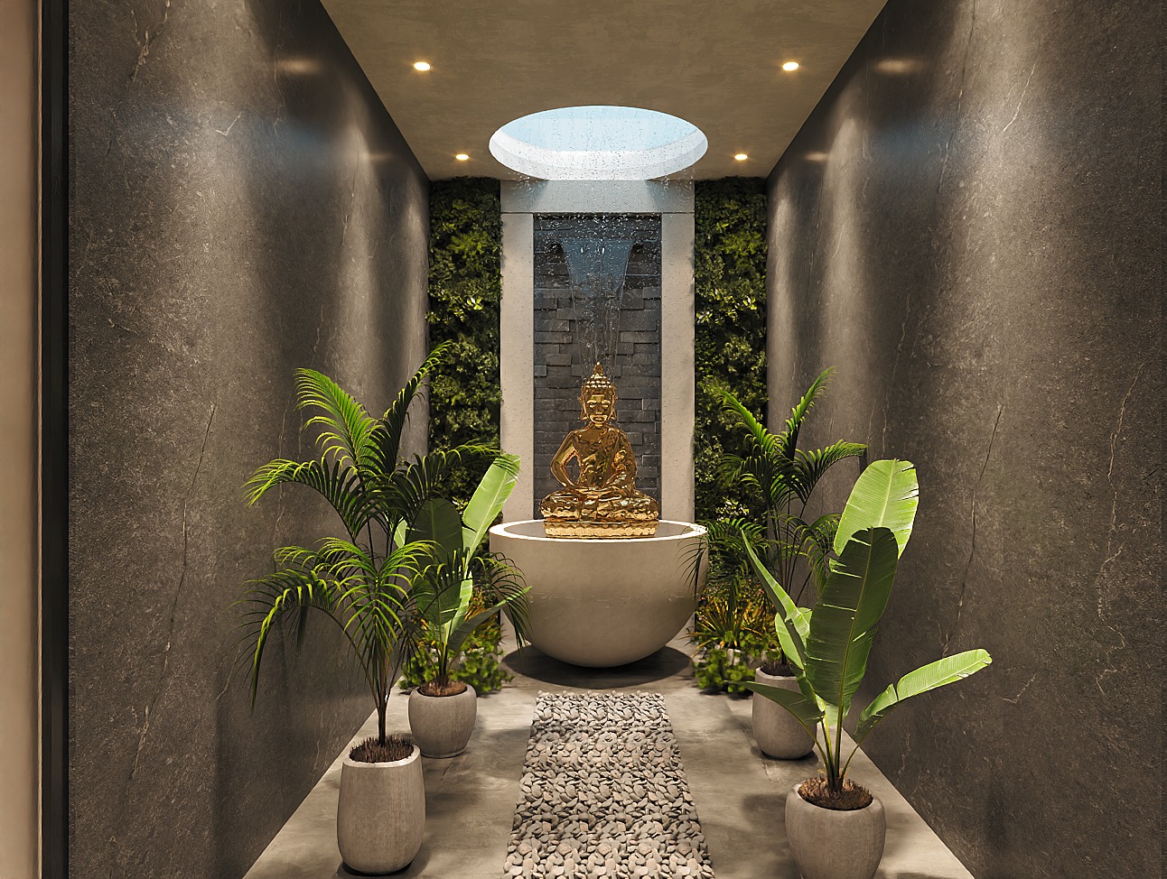 Jacuzzi & Entrance — Umbratha Dezign interior