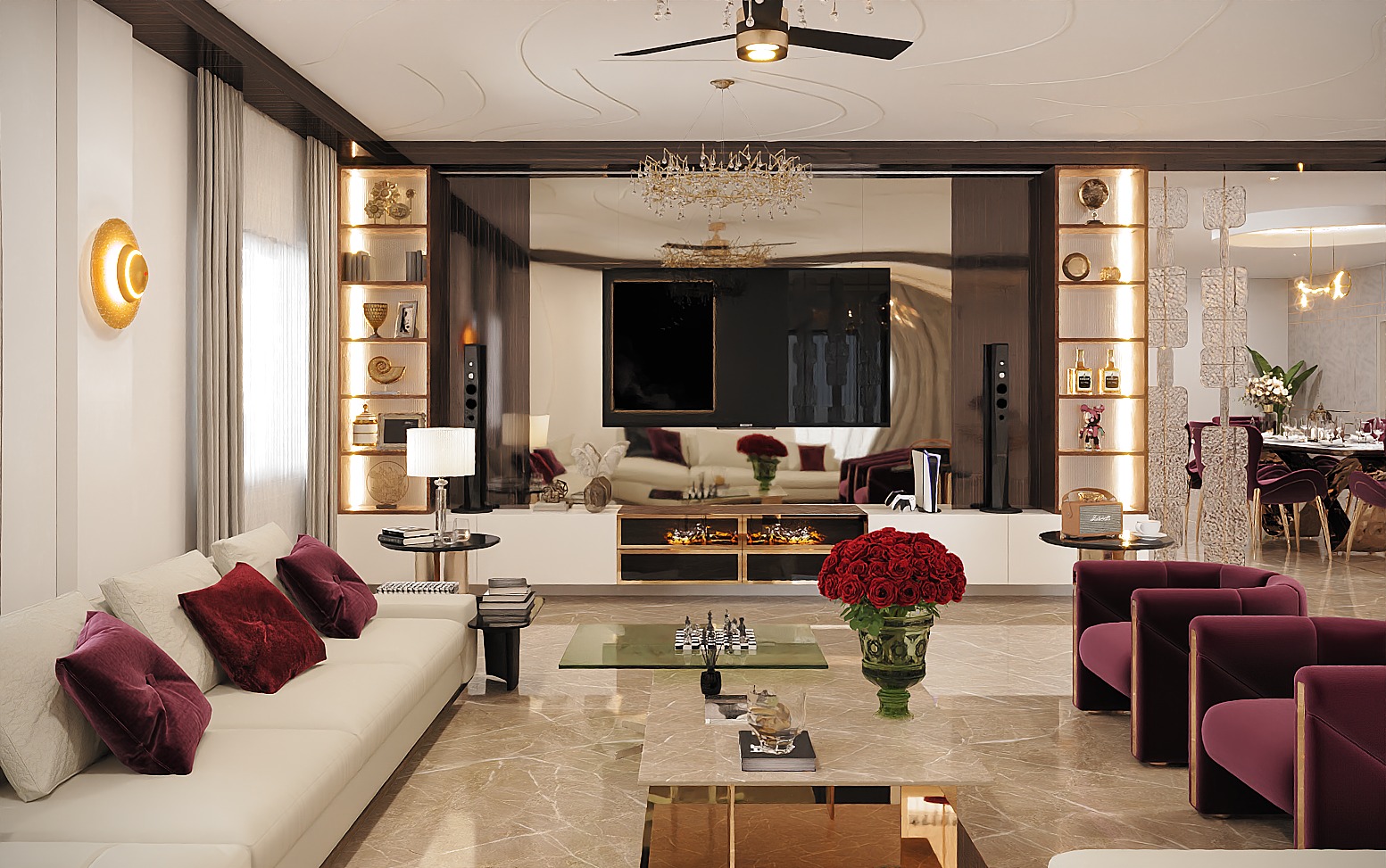 Living, Kitchen, Dining & Foyer — Umbratha Dezign interior