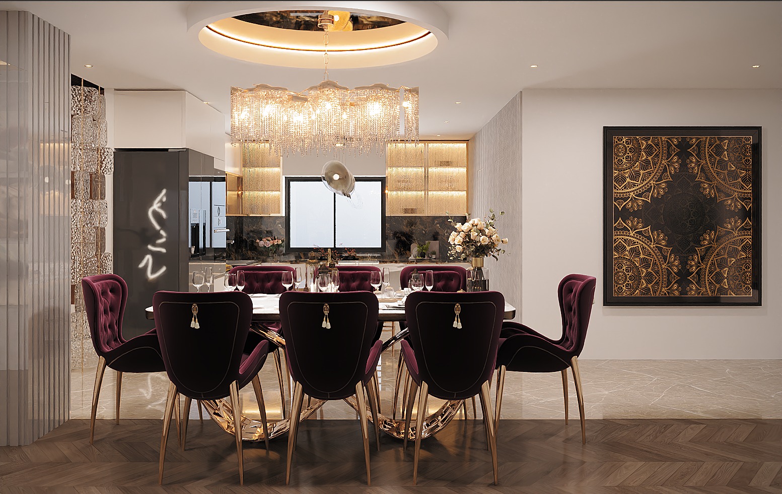 Living, Kitchen, Dining & Foyer — Umbratha Dezign interior