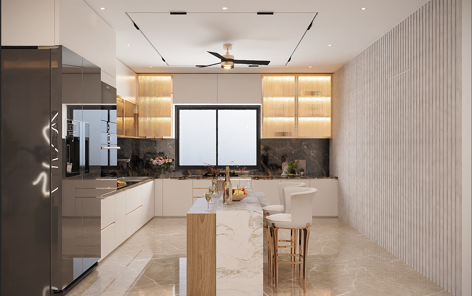 Living, Kitchen, Dining & Foyer — Umbratha Dezign interior