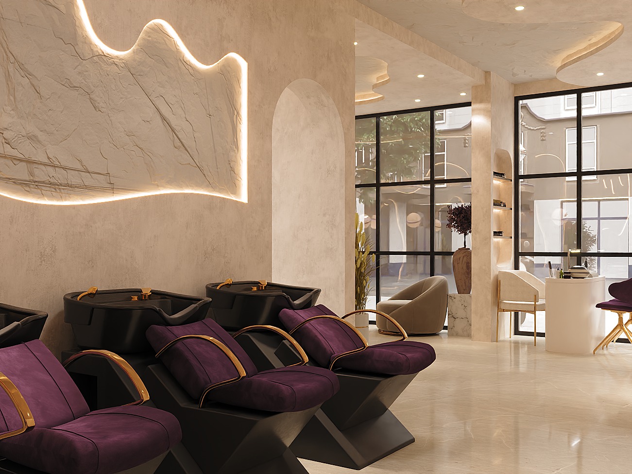 Salon & Spa — Umbratha Dezign interior